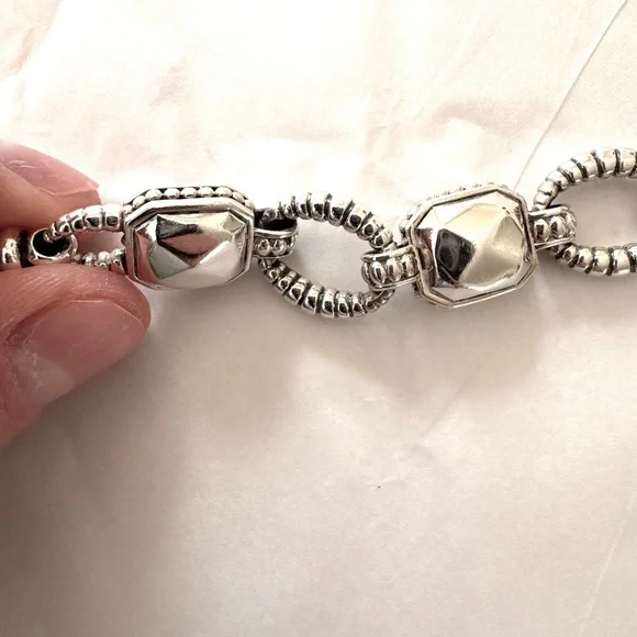 LAGOS Sterling Silver Rocks Station Link Bracelet - Picture 5 of 11